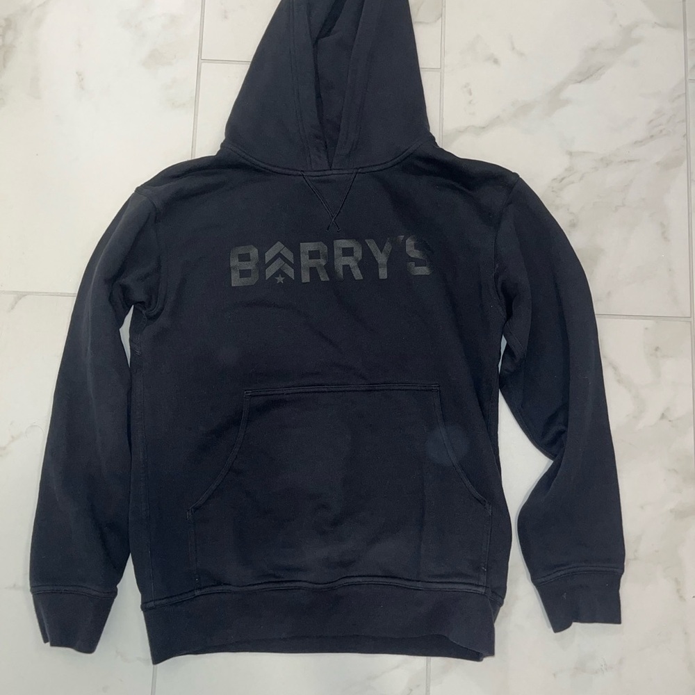 Barry’s black hoodie